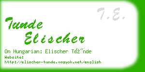 tunde elischer business card
